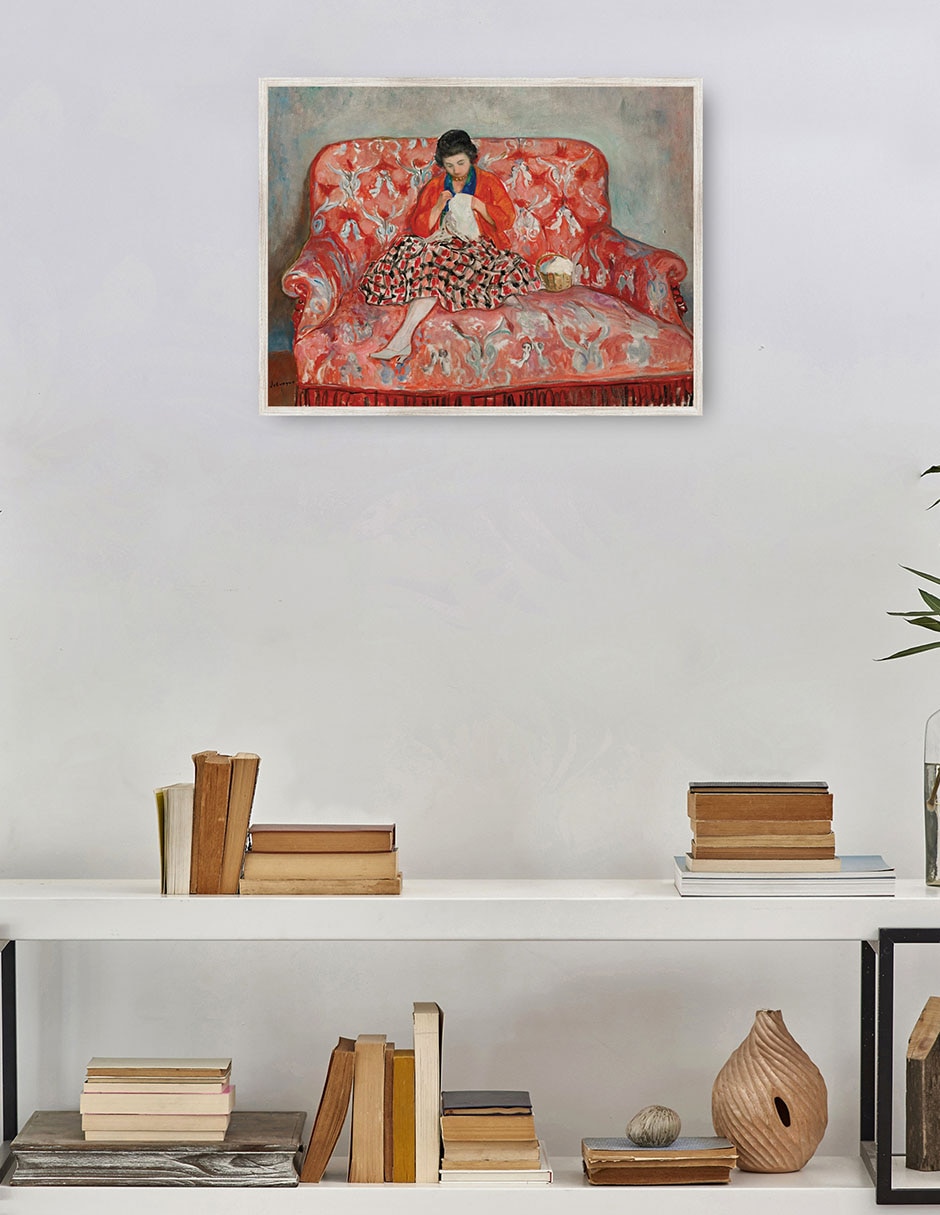 Cuadro decorativo Jeune Fille Cousant Sur Un Canapé (Hacia 1925) técnica mixta Gente 4