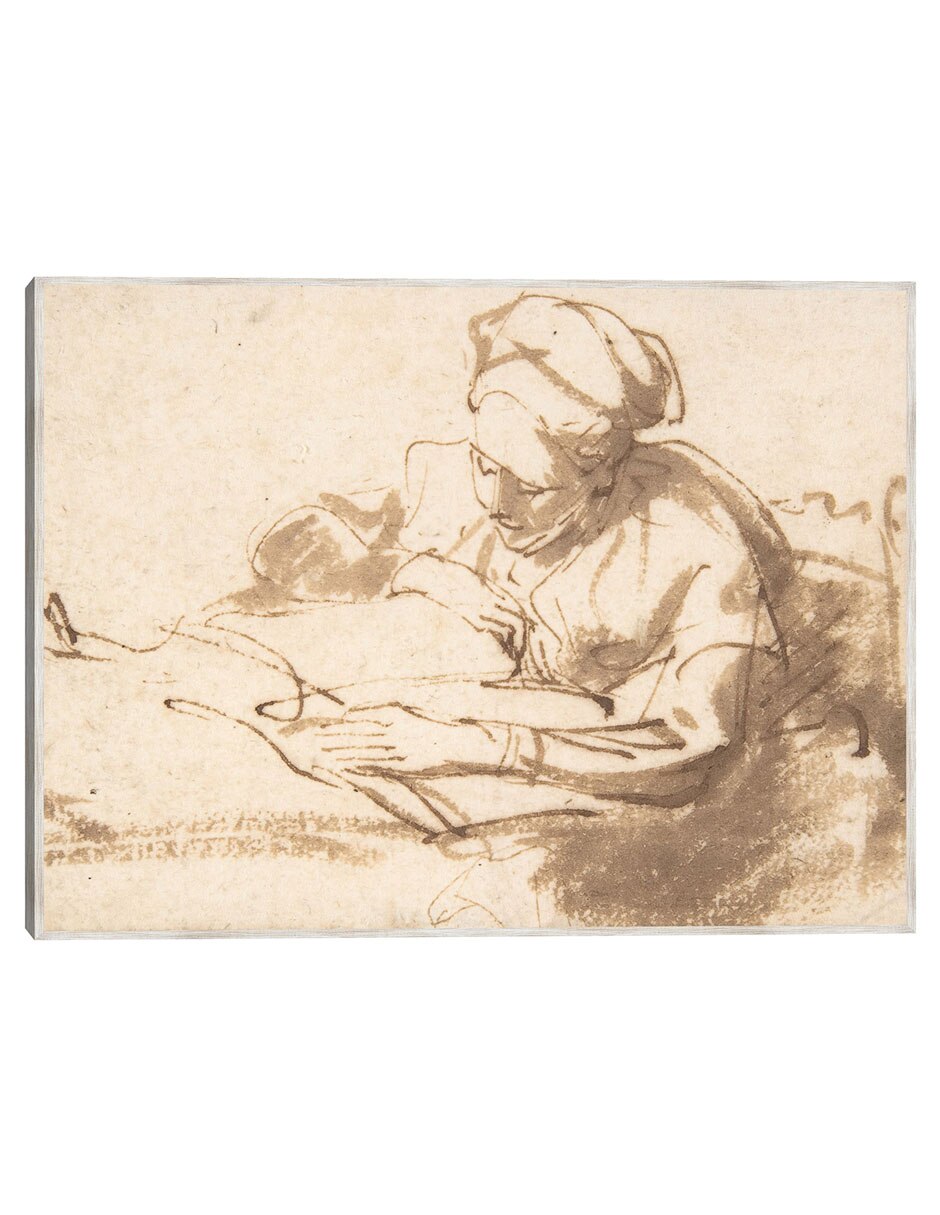 Cuadro decorativo Mujer Leyendo (1606–69) técnica mixta Bocetos Cuadro decorativo Mujer Leyendo (1606–69) técnica mixta Bocetos