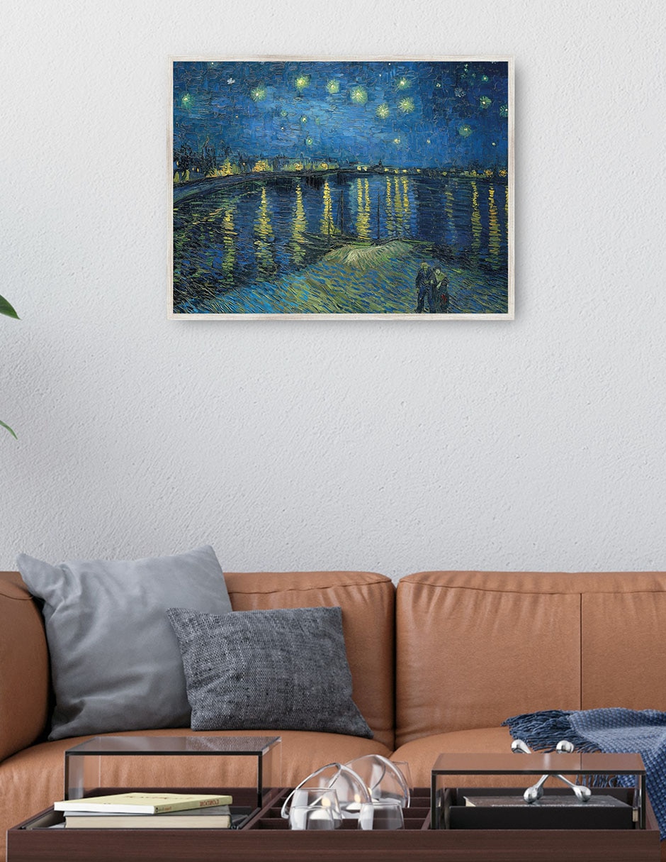 Cuadro decorativo Noche Estrellada Sobre El Ródano (1888) técnica mixta Inspiración 4