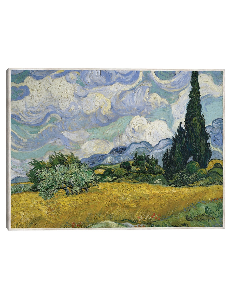 Cuadro decorativo Campo De Trigo Con Cipreses (1889) técnica mixta Campos Cuadro decorativo Campo De Trigo Con Cipreses (1889) técnica mixta Campos