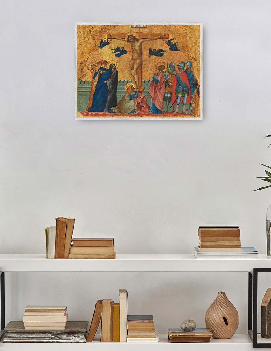 Cuadro decorativo La Crucifixión, C. 1340/1345 técnica mixta Figuras Celestiales 4