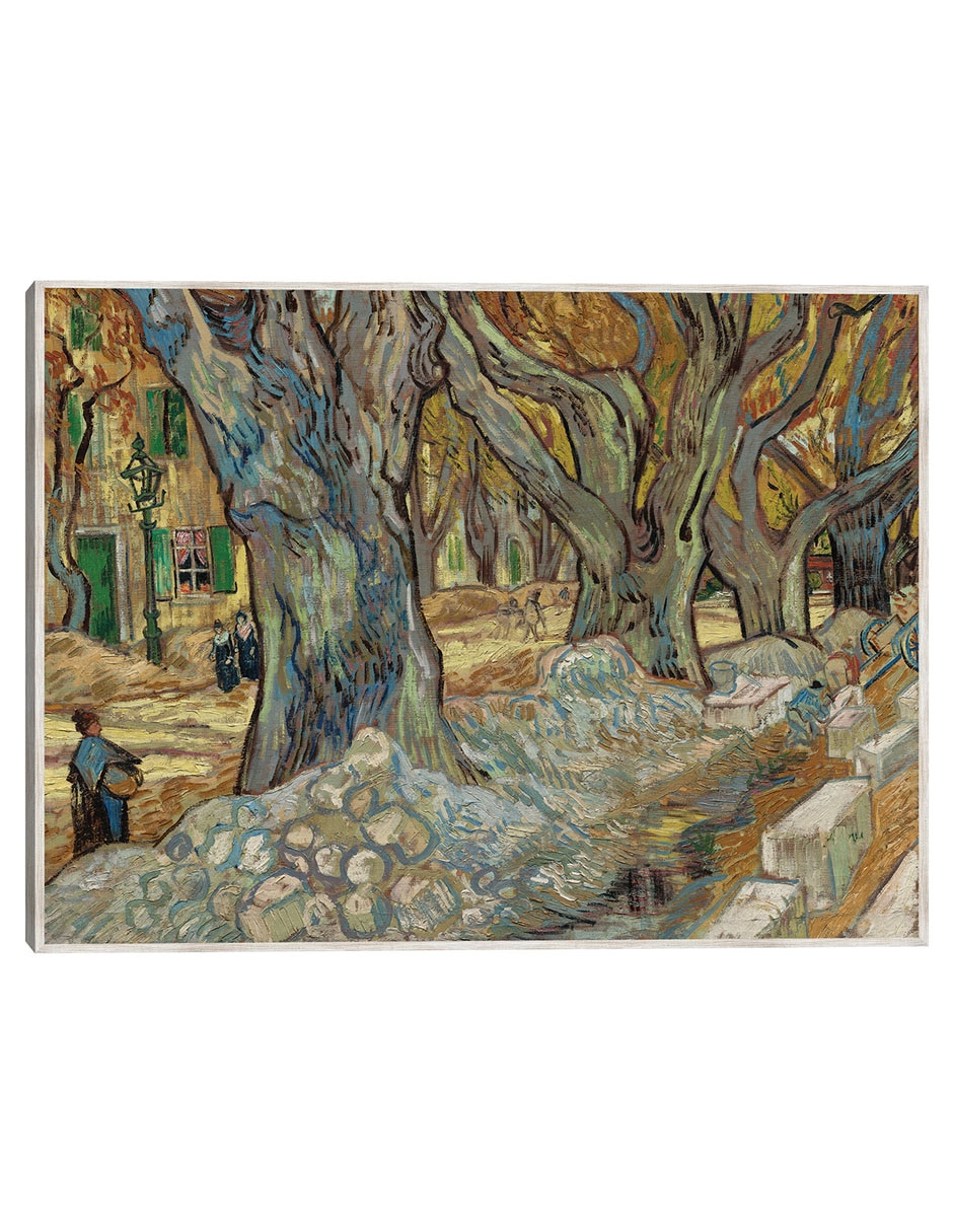 Cuadro decorativo Los Grandes Plátanos (Road Menders En Saint-Rémy) (1889) técnica mixta Inspiración