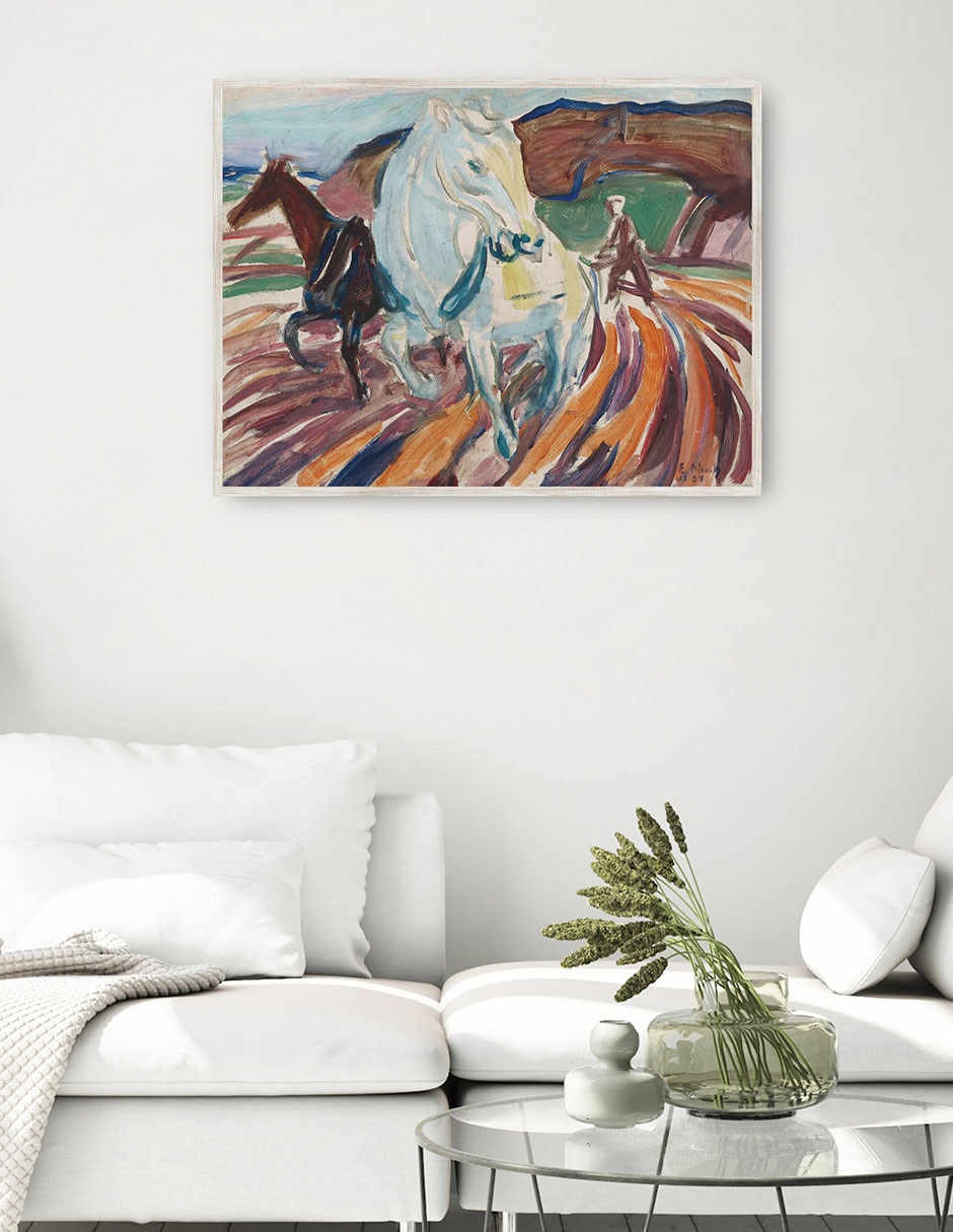 Cuadro decorativo Caballos Arando (1929) técnica mixta Formas 4