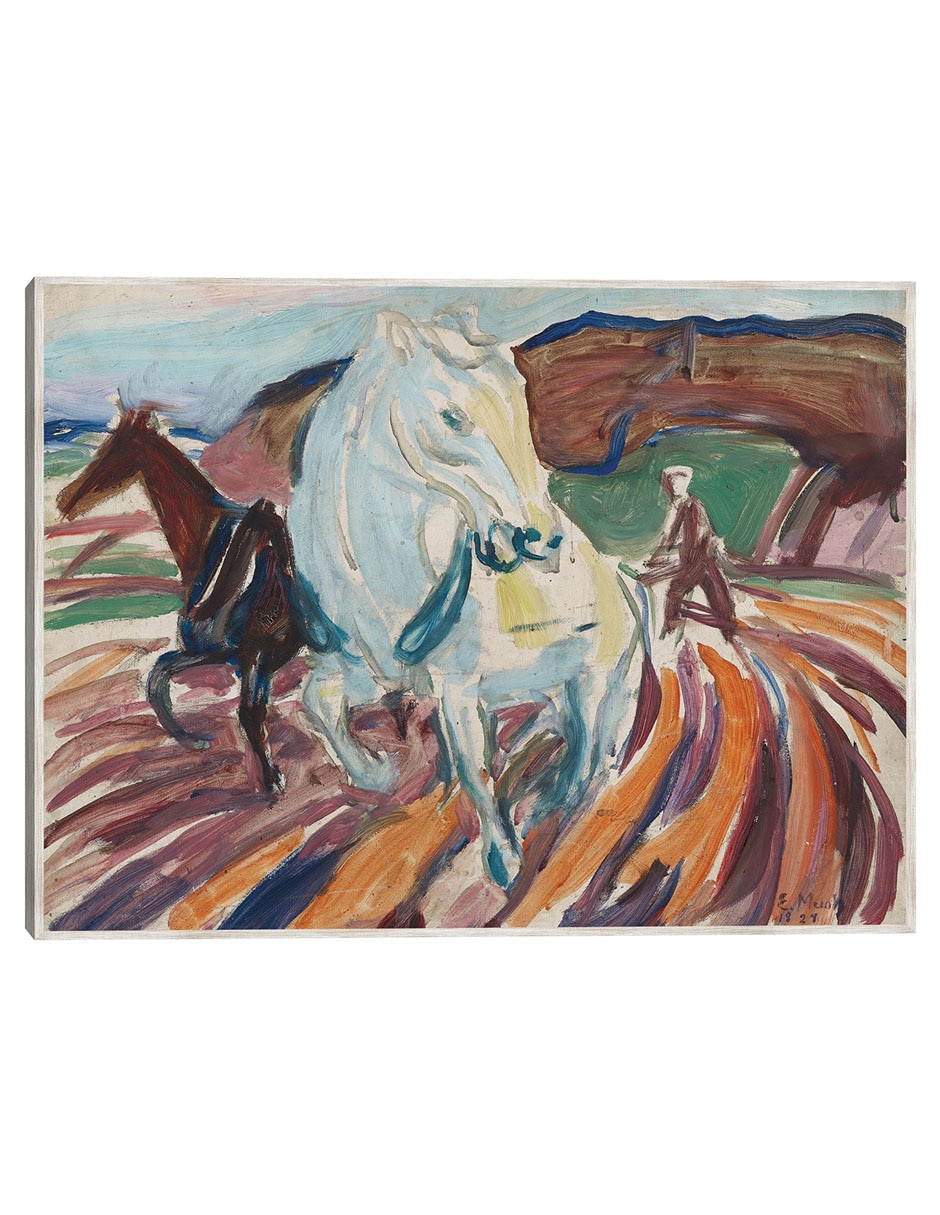 Cuadro decorativo Caballos Arando (1929) técnica mixta Formas