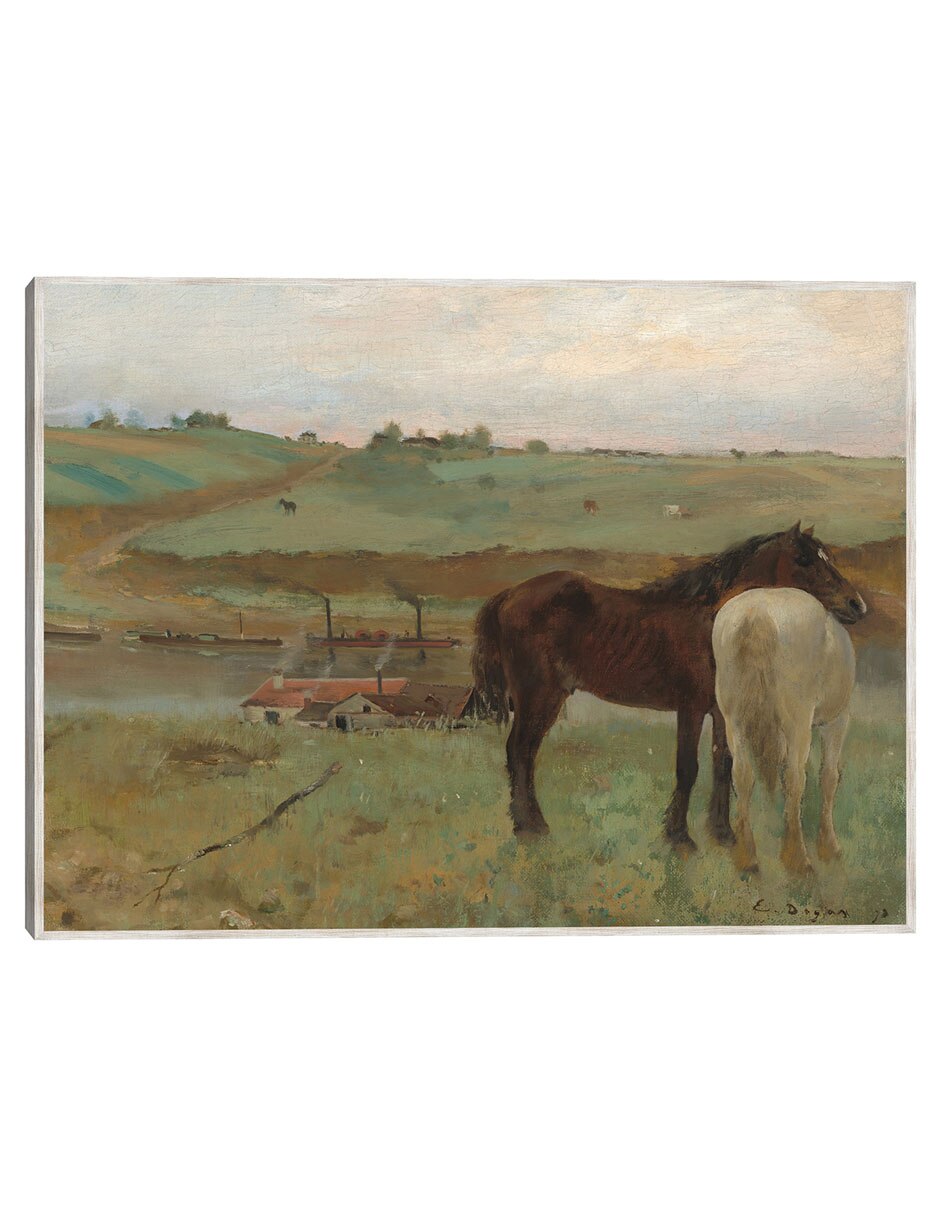 Cuadro decorativo Caballos En Una Pradera, 1871 técnica mixta Vida Silvestre