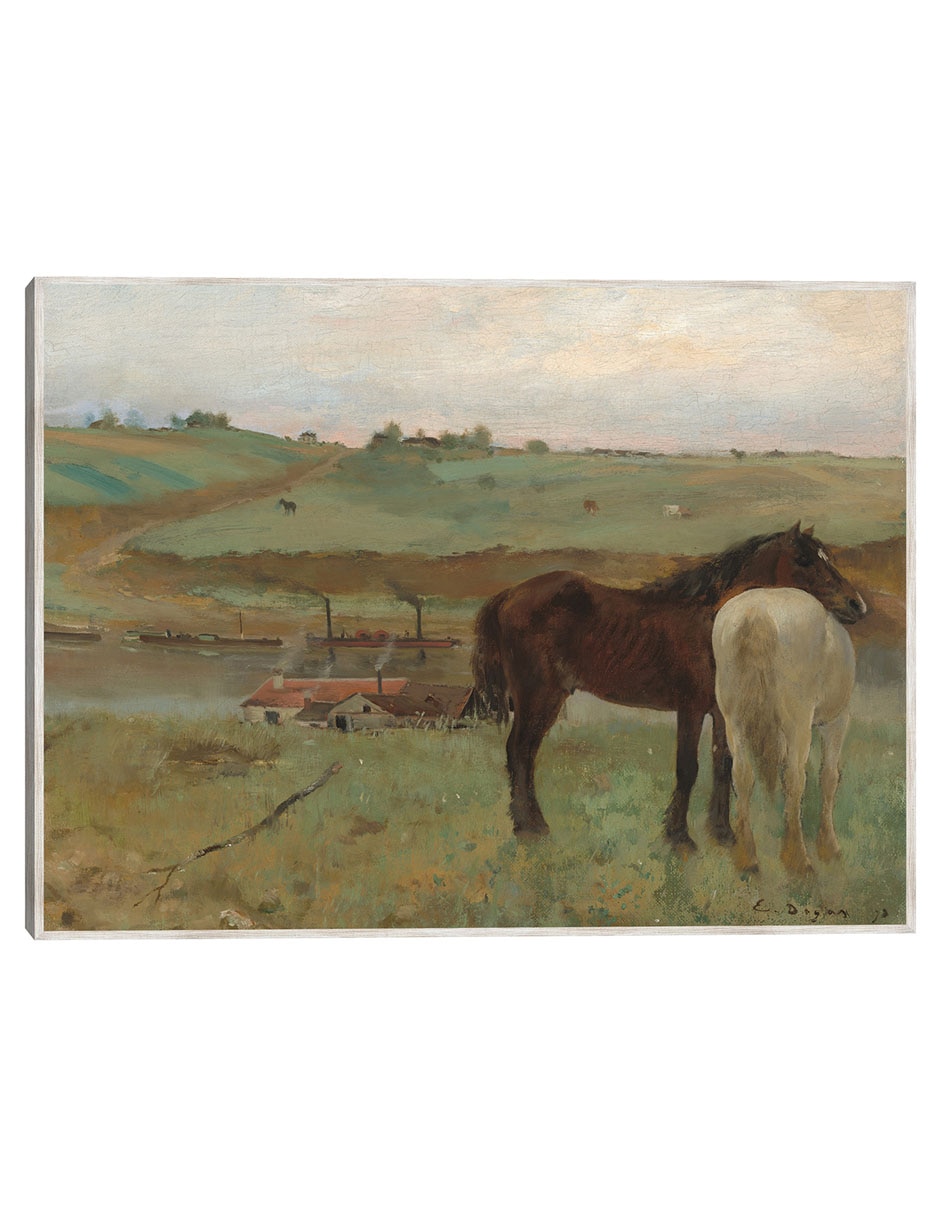 Cuadro decorativo Caballos En Una Pradera, 1871 técnica mixta Vida Silvestre Cuadro decorativo Caballos En Una Pradera, 1871 técnica mixta Vida Silvestre