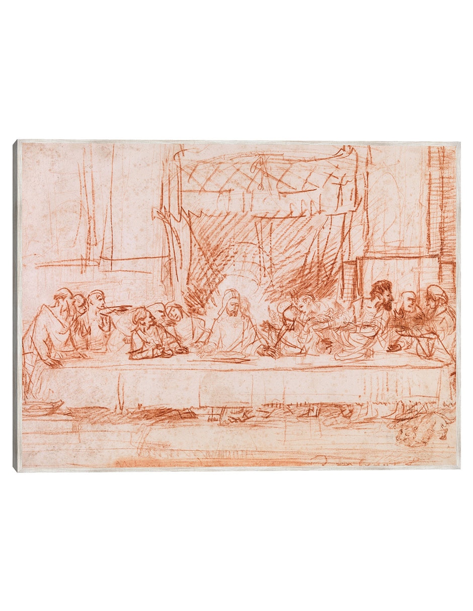 Cuadro decorativo La Última Cena, Según Leonardo Da Vinci (1634-1635) técnica mixta Figuras Celestiales