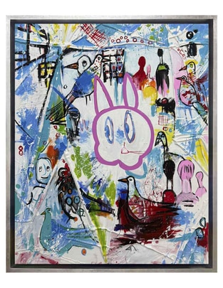 Pintura Caos Inocente técnica acrílico Pop Pintura Caos Inocente técnica acrílico Pop