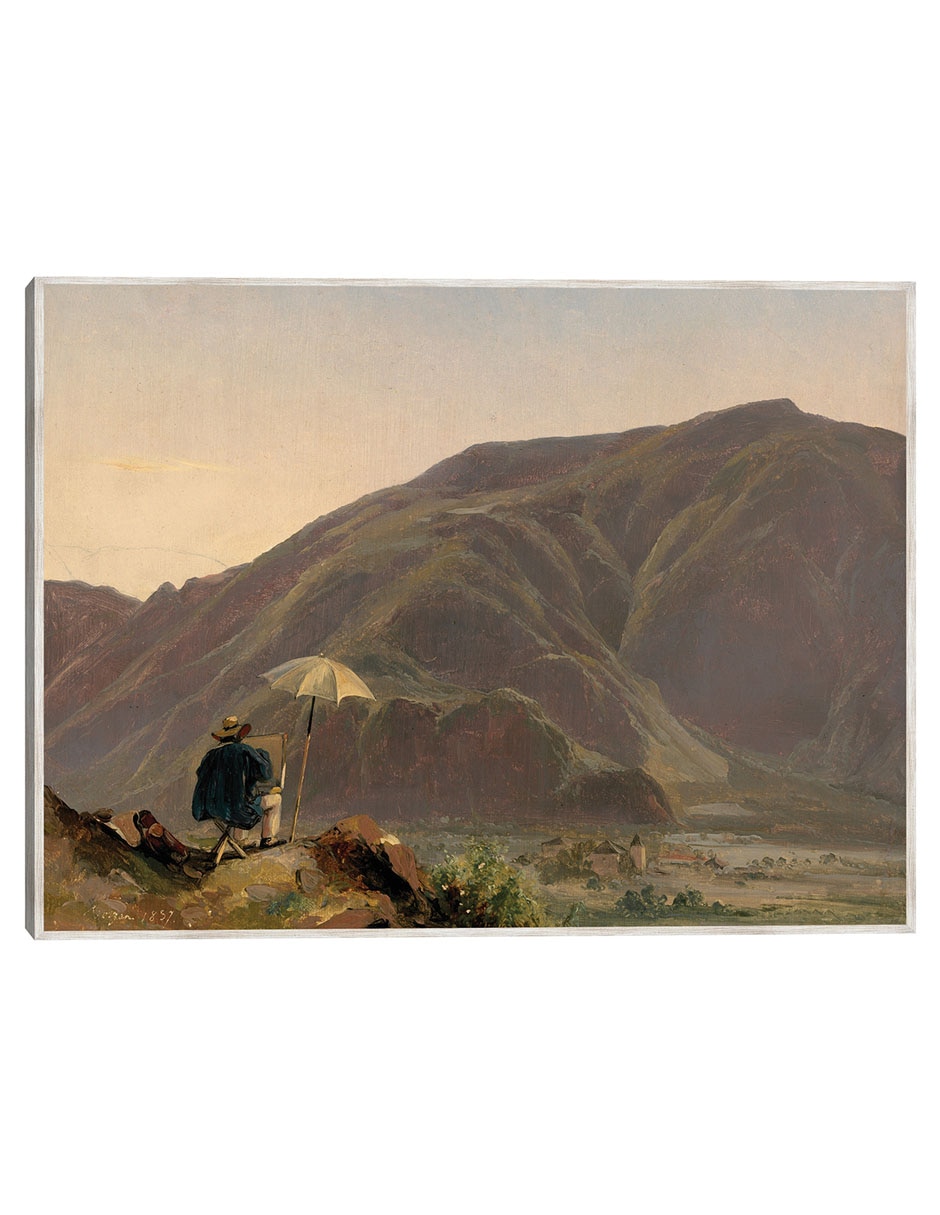 Cuadro decorativo Vista de Bolzano con Un Pintor técnica mixta Caminos Cuadro decorativo Vista de Bolzano con Un Pintor técnica mixta Caminos