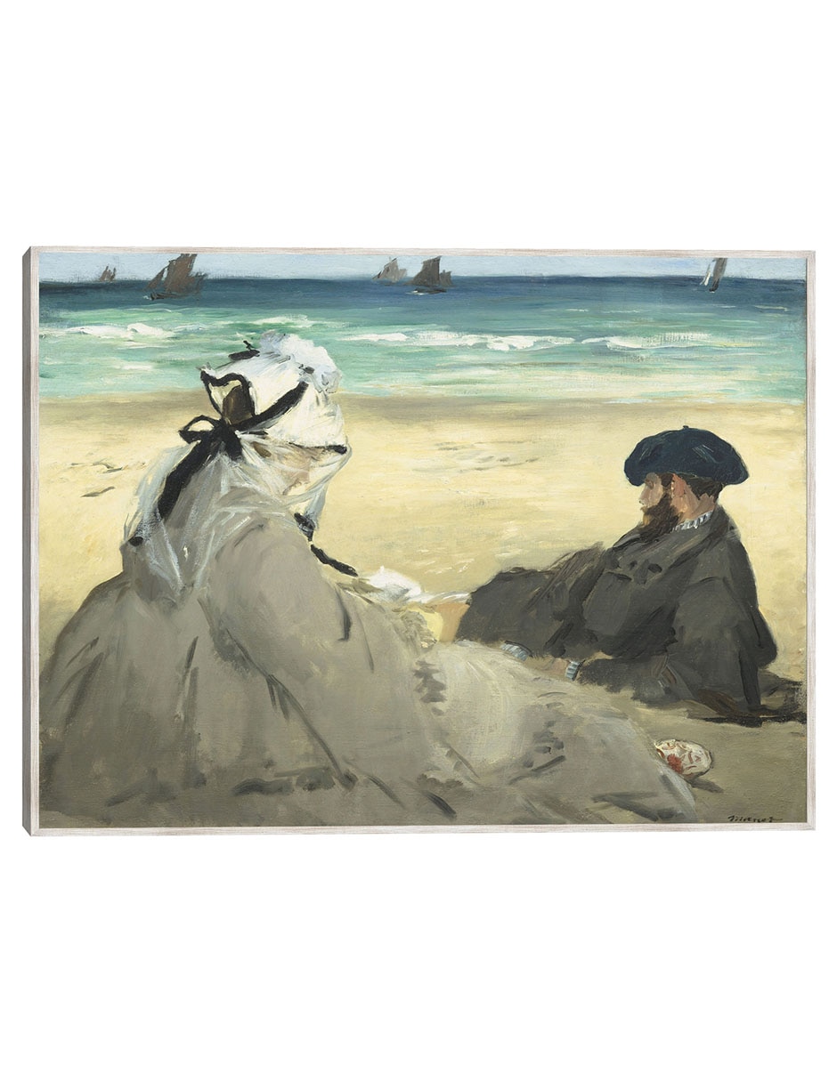 Cuadro decorativo En La Playa (1873) técnica mixta Gente