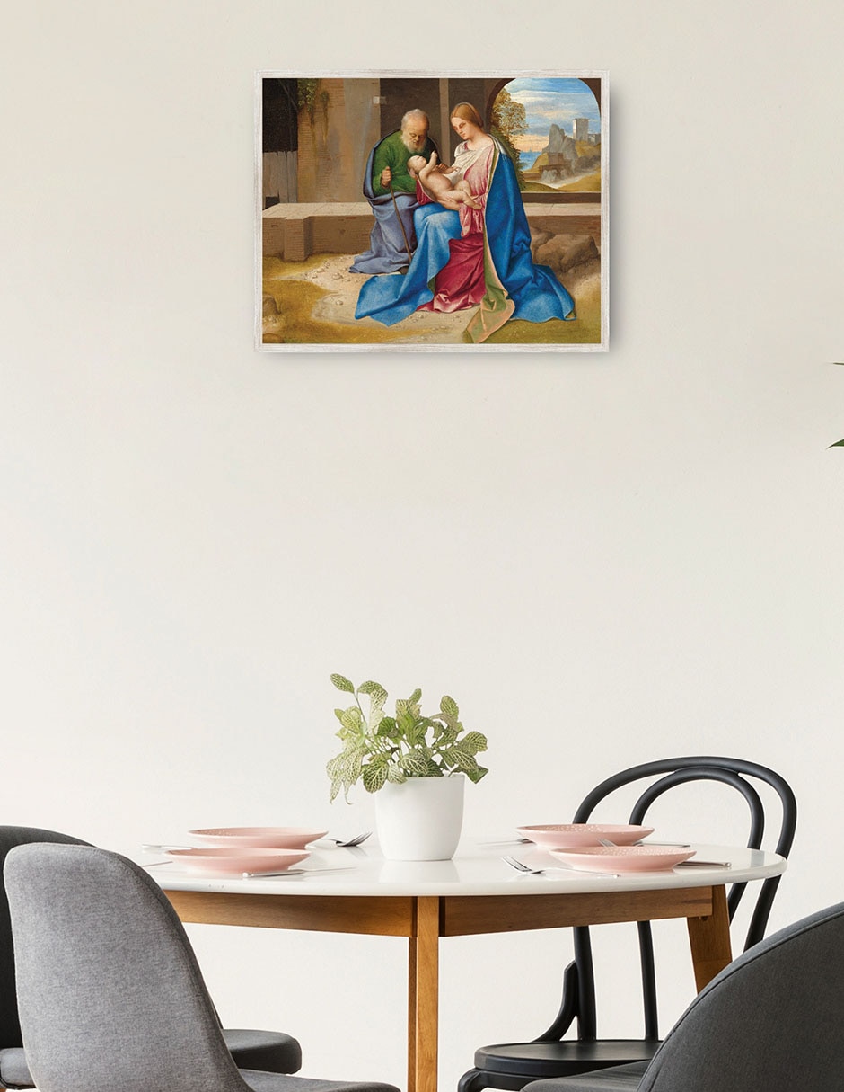 Cuadro decorativo La Sagrada Familia técnica mixta Figuras Celestiales 4