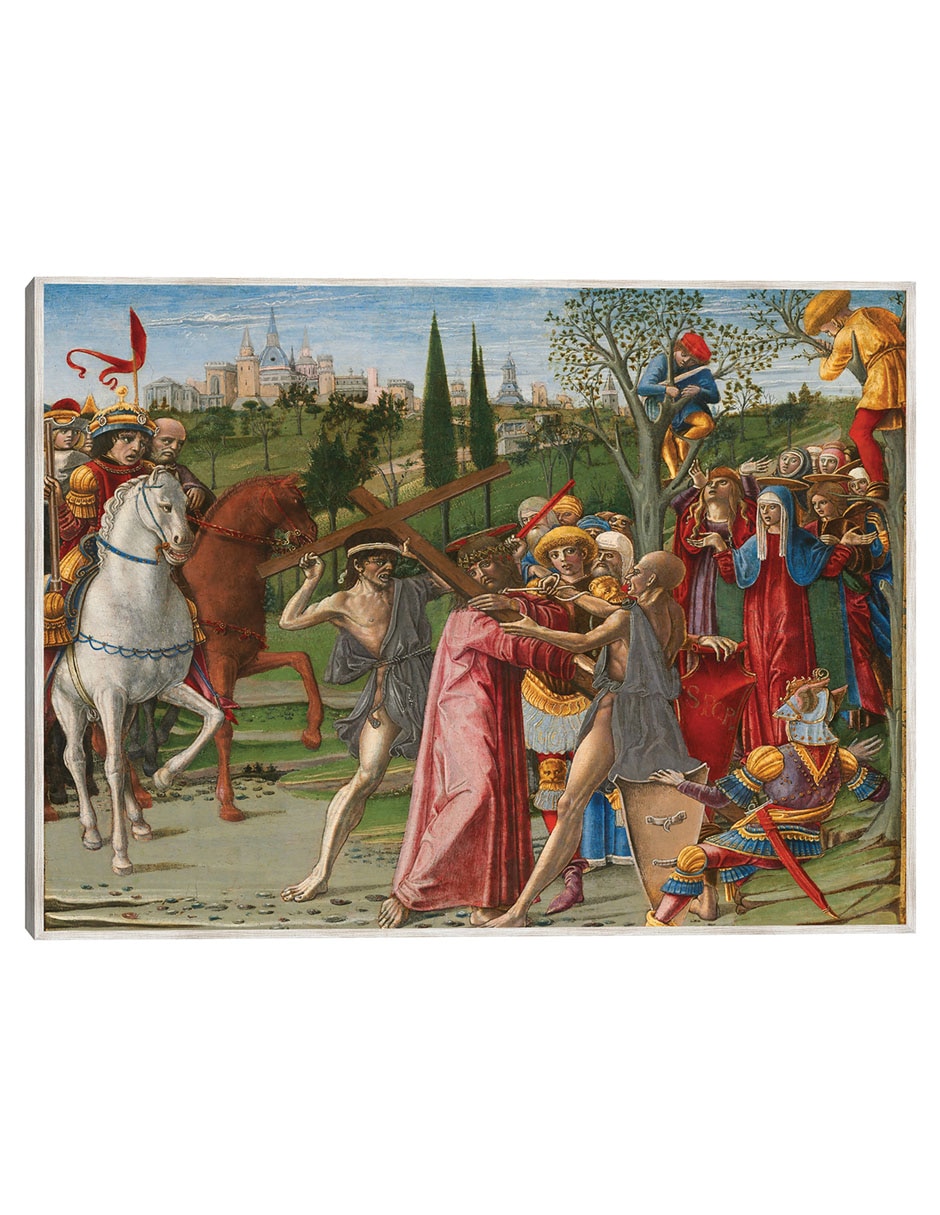 Cuadro decorativo Cristo Cargando La Cruz técnica mixta Figuras Celestiales