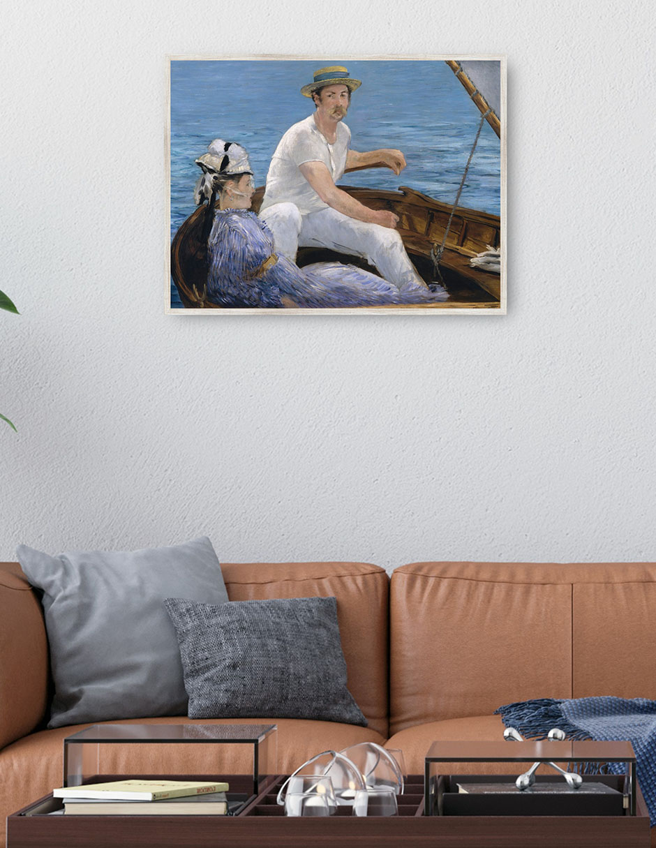 Cuadro decorativo Paseos En Bote (1874) técnica mixta Navegación 4