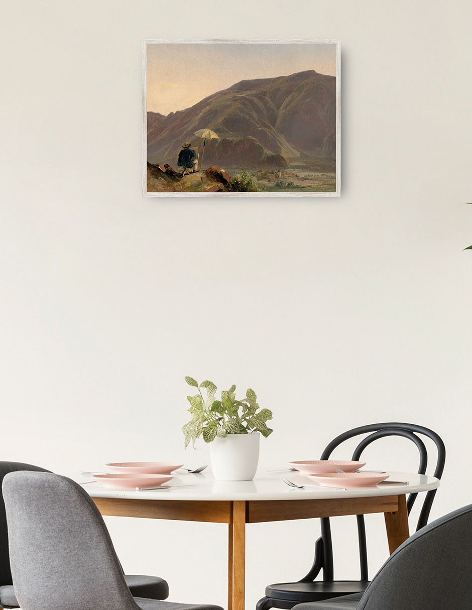 Cuadro decorativo Vista de Bolzano con Un Pintor técnica mixta Caminos 4