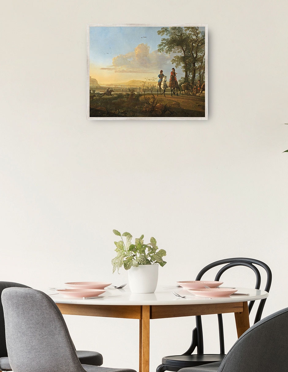 Cuadro decorativo Jinetes Y Pastores con Ganado. técnica mixta Caminos 4