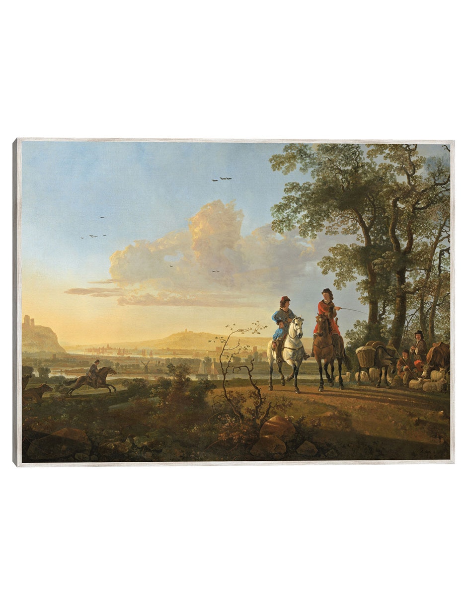 Cuadro decorativo Jinetes Y Pastores con Ganado. técnica mixta Caminos Cuadro decorativo Jinetes Y Pastores con Ganado. técnica mixta Caminos