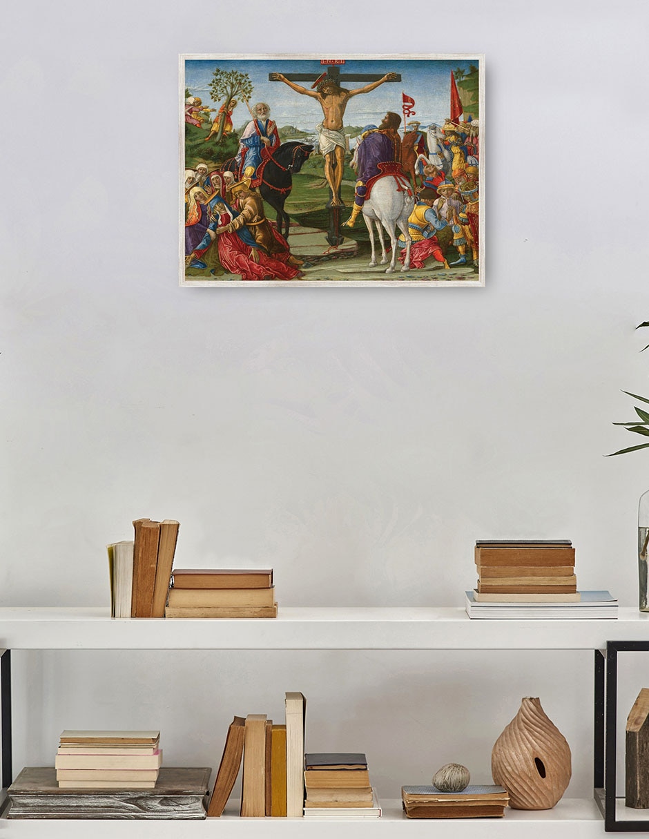 Cuadro decorativo La Crucifixión técnica mixta Figuras Celestiales 4