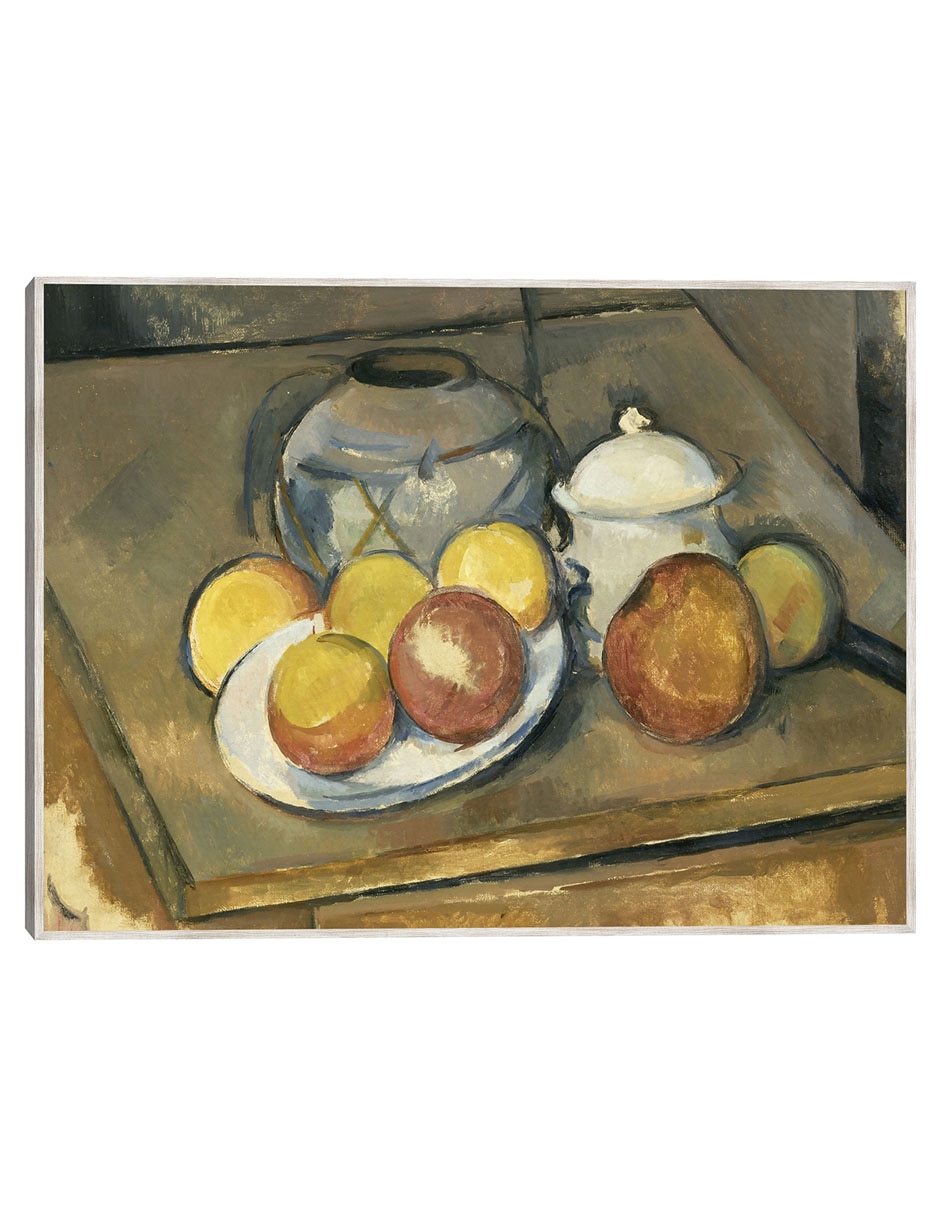 Cuadro decorativo Jarrón con Adornos de Paja, Azucarero Y Manzanas (1890 - 1893) técnica mixta Obras Cuadro decorativo Jarrón con Adornos de Paja, Azucarero Y Manzanas (1890 - 1893) técnica mixta Obras