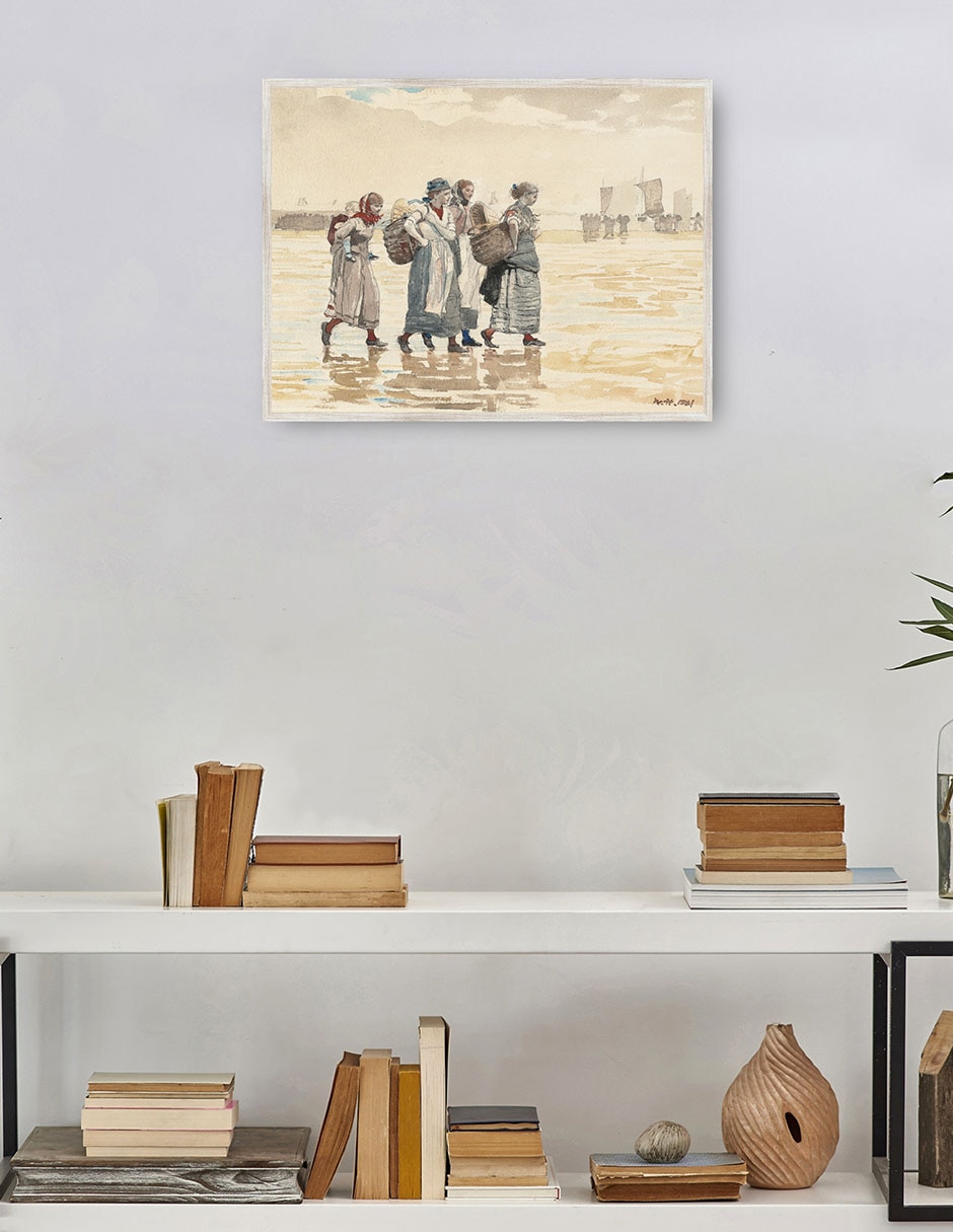 Cuadro decorativo Cuatro Pescaderas En La Playa (1881) técnica mixta Playas 4