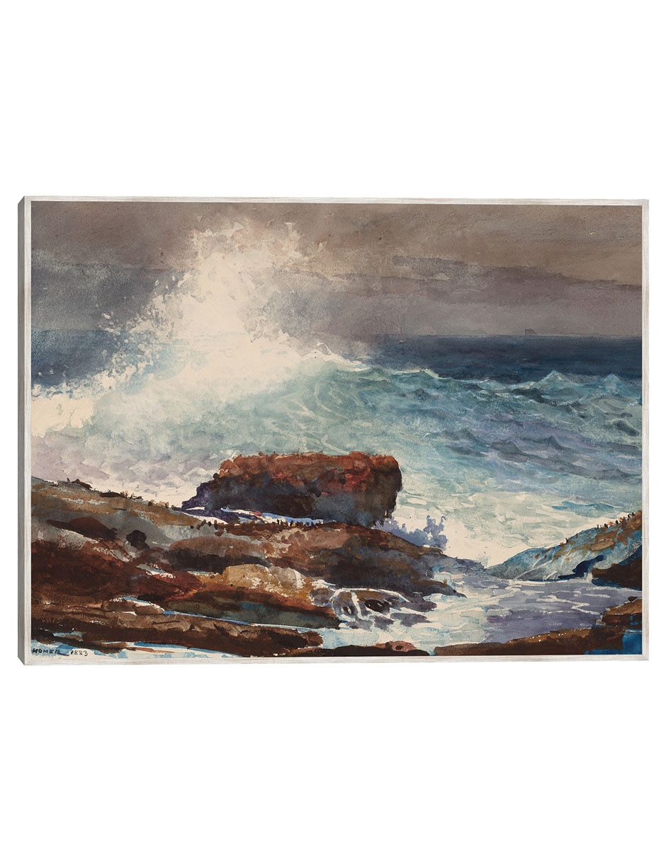 Cuadro decorativo Marea Entrante, Scarboro, Maine (1883) técnica mixta Olas Cuadro decorativo Marea Entrante, Scarboro, Maine (1883) técnica mixta Olas