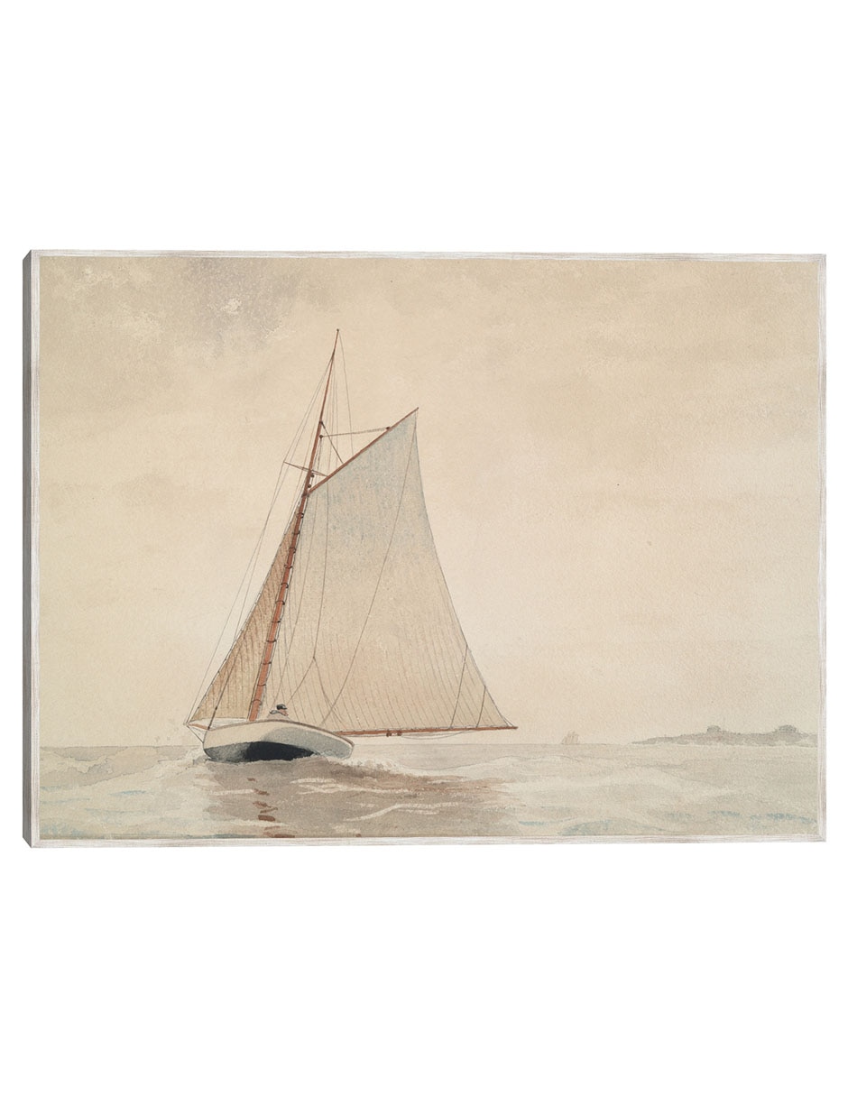 Cuadro decorativo Navegando Frente a Gloucester (Hacia 1880) técnica mixta Navegación