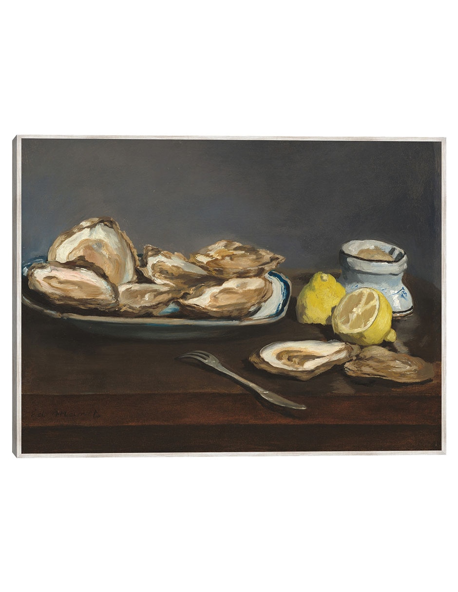 Cuadro decorativo Ostras 1862 técnica mixta Cómida Cuadro decorativo Ostras 1862 técnica mixta Cómida