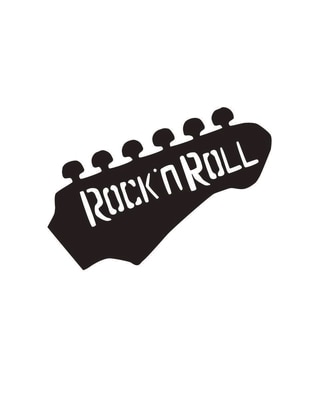 Figura decorativa de asimétrico Guitarra