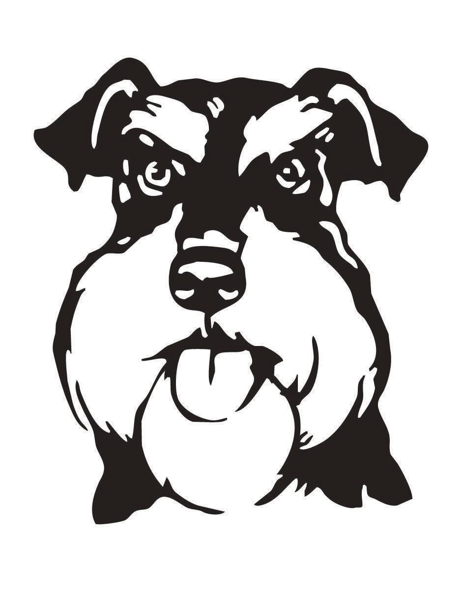 Figura decorativa de asimétrico Schnauzer
