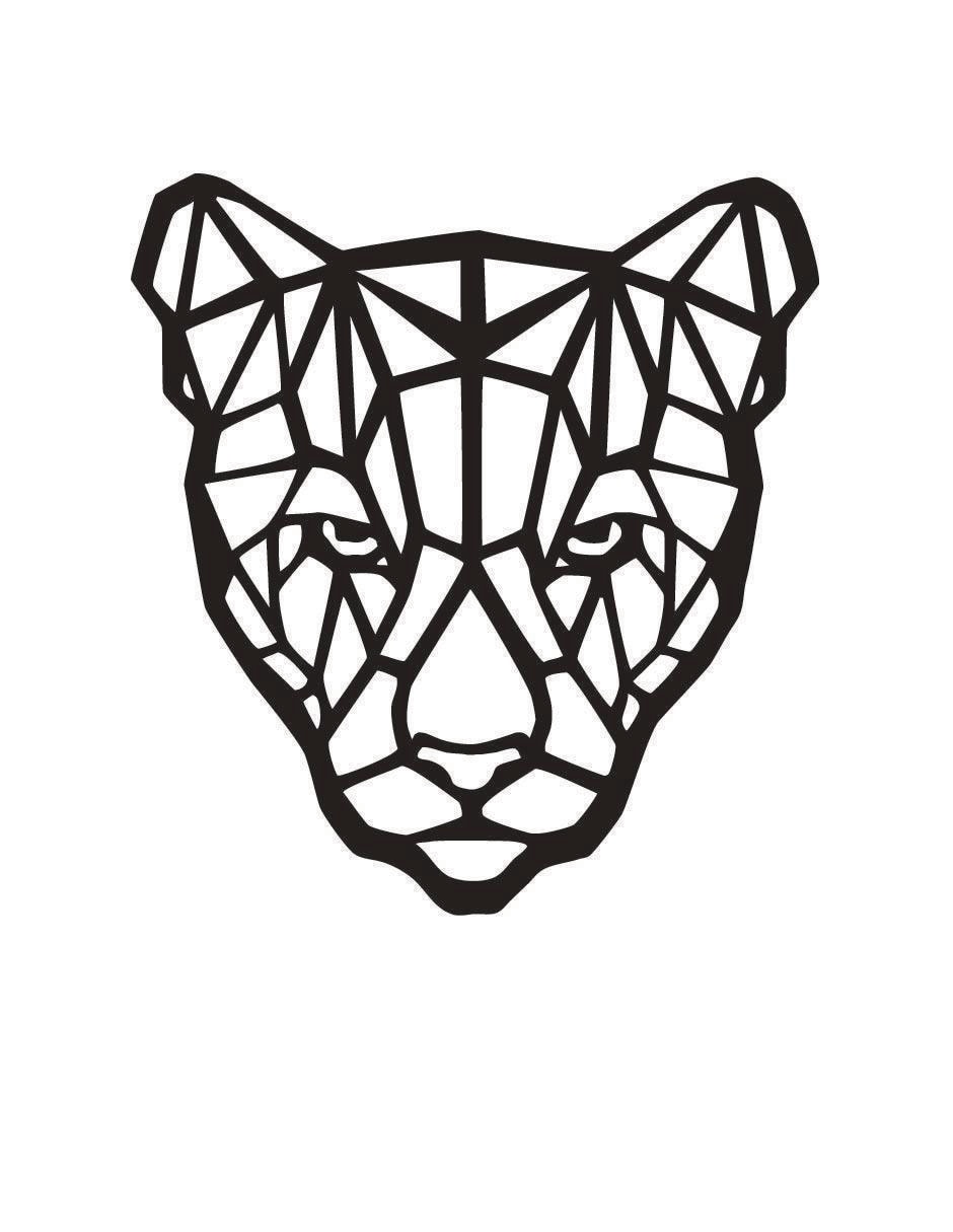 Figura decorativa de asimétrico Jaguar