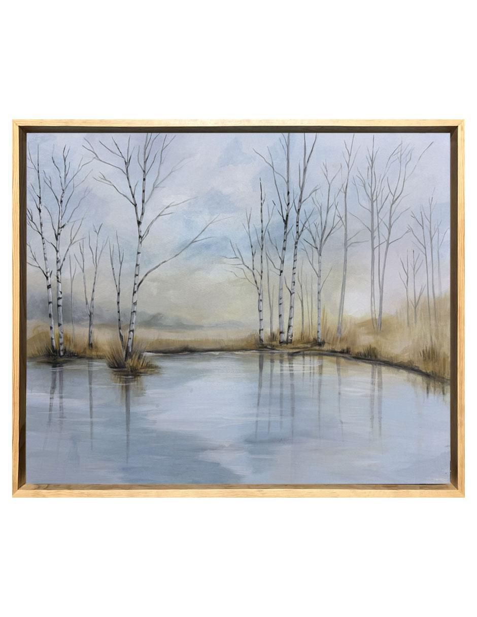 Pintura Susurros De Invierno técnica acrílico Paisajes Pintura Susurros De Invierno técnica acrílico Paisajes