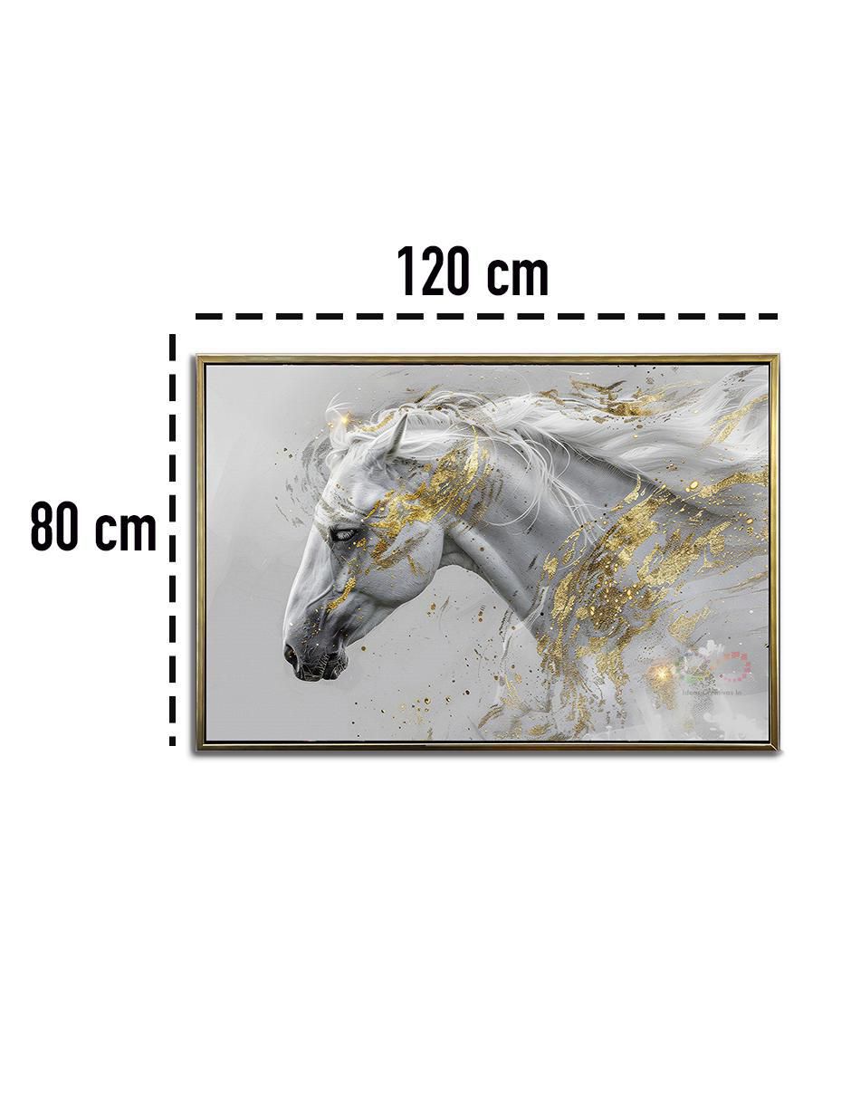 Pintura Caballo Blanco técnica polioleo 8