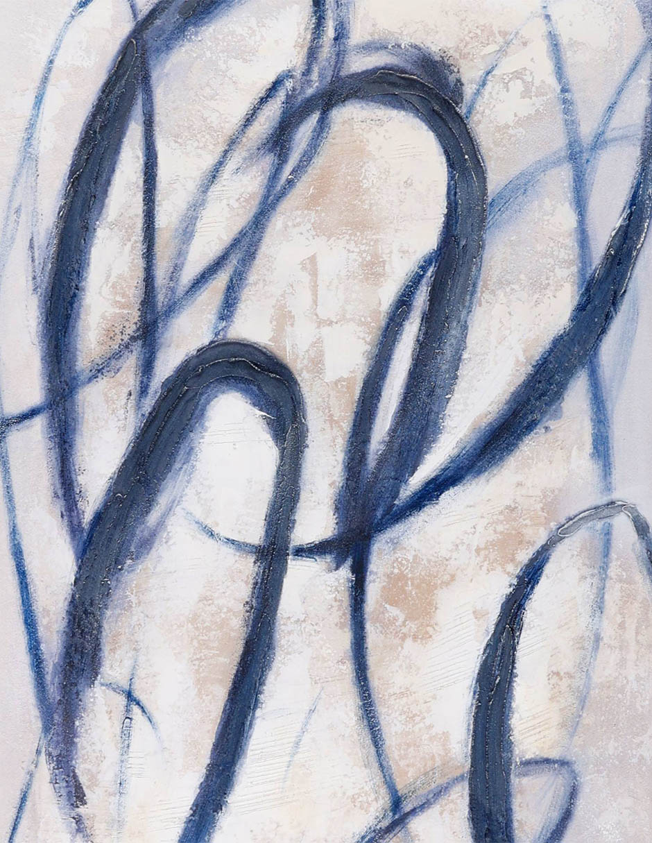 Pintura Técnica Pintado A Mano N Narrative Blue Swirls