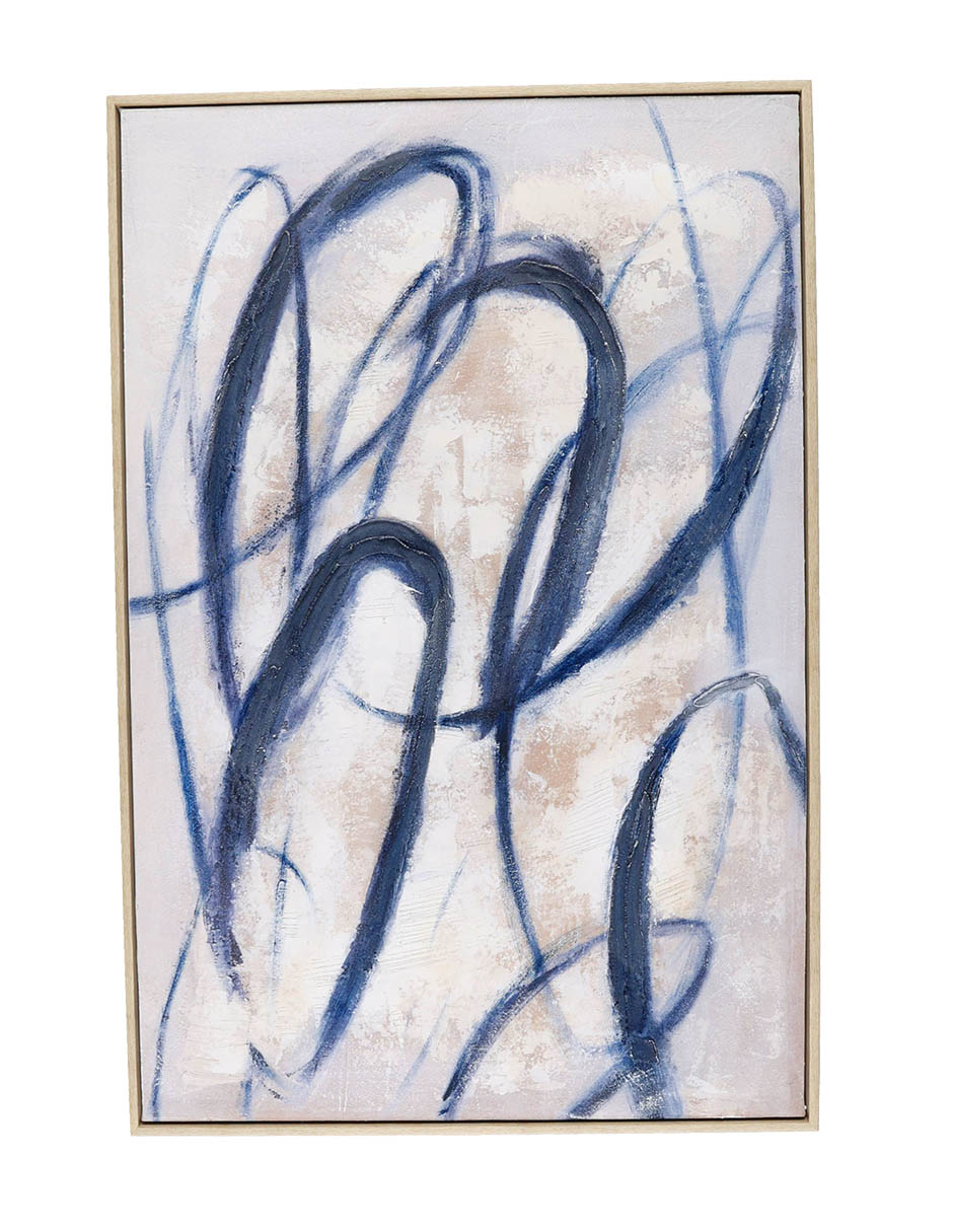 Pintura Técnica Pintado A Mano N Narrative Blue Swirls