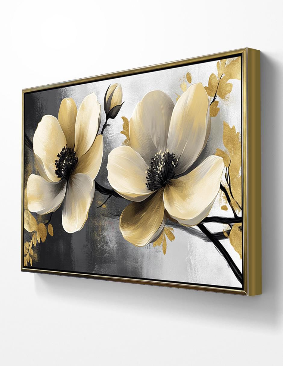Pintura Flores Amapola Blanca técnica polioleo Premium Pintura Flores Amapola Blanca técnica polioleo Premium