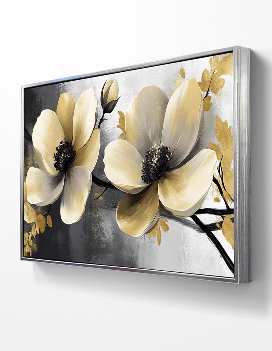 Pintura Flores Amapola Blanca técnica polioleo Premium Pintura Flores Amapola Blanca técnica polioleo Premium