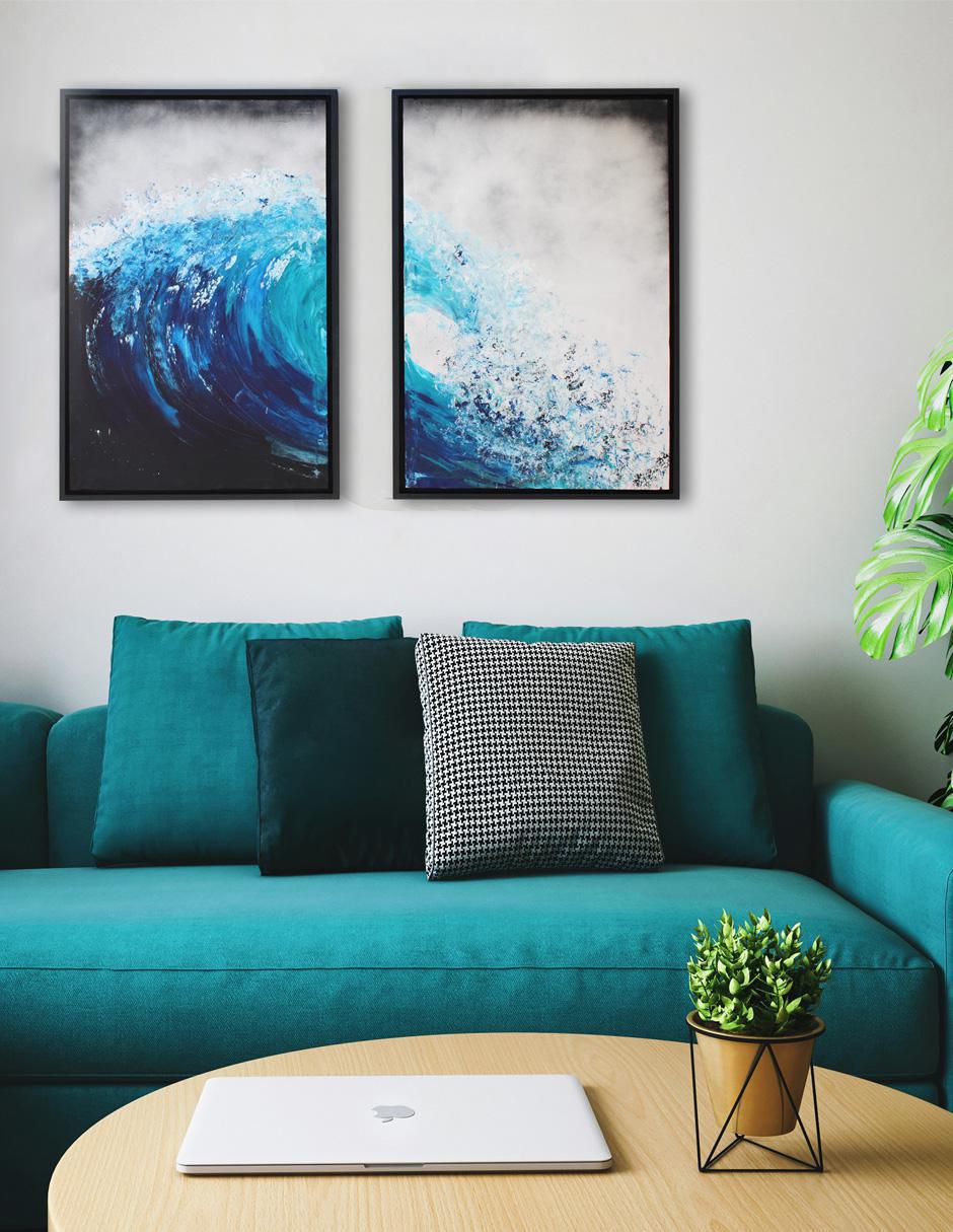 Cuadro decorativo Wave 2 piezas 7