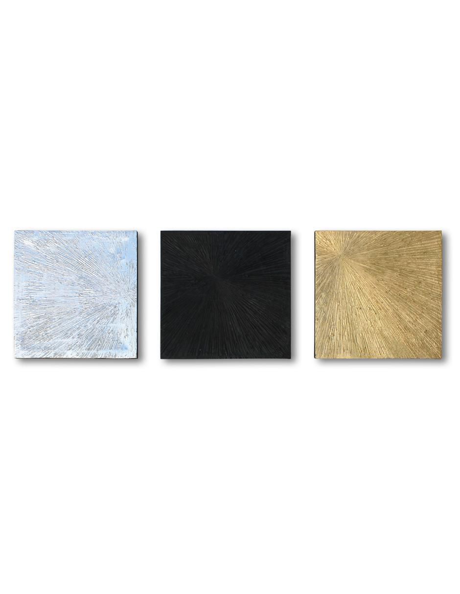 Cuadro decorativo Ecléctico Materia fugaz de 3 piezas