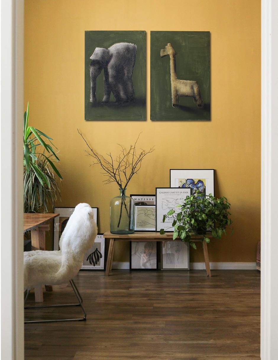Cuadro decorativo Ecléctico Safari de 2 piezas