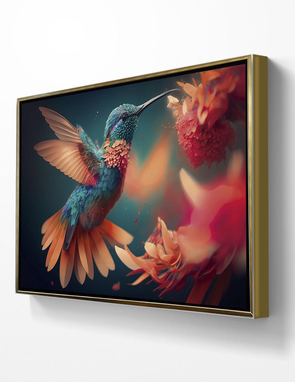 Pintura Colibrí técnica polioleo Pintura Colibrí técnica polioleo