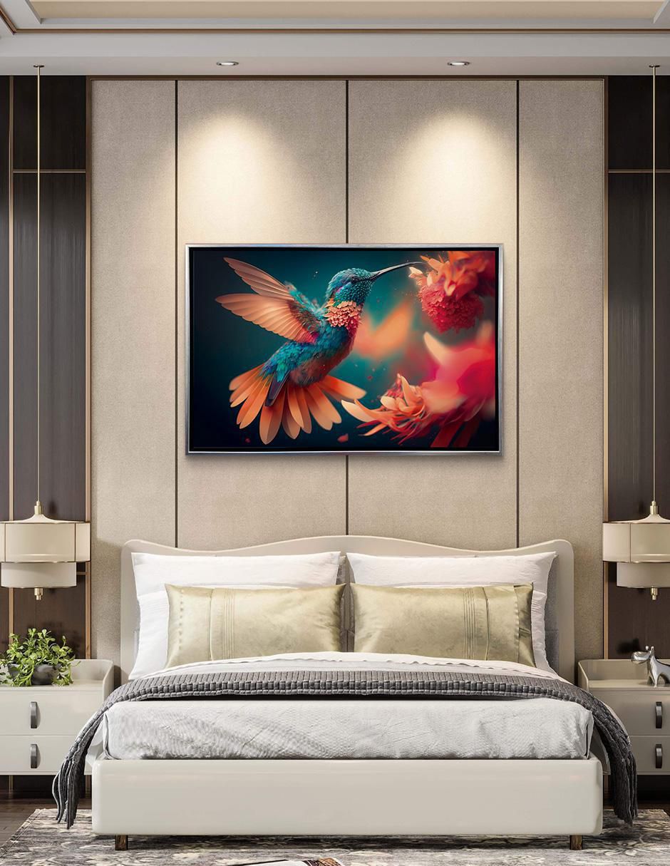 Pintura Colibrí técnica impresión 2