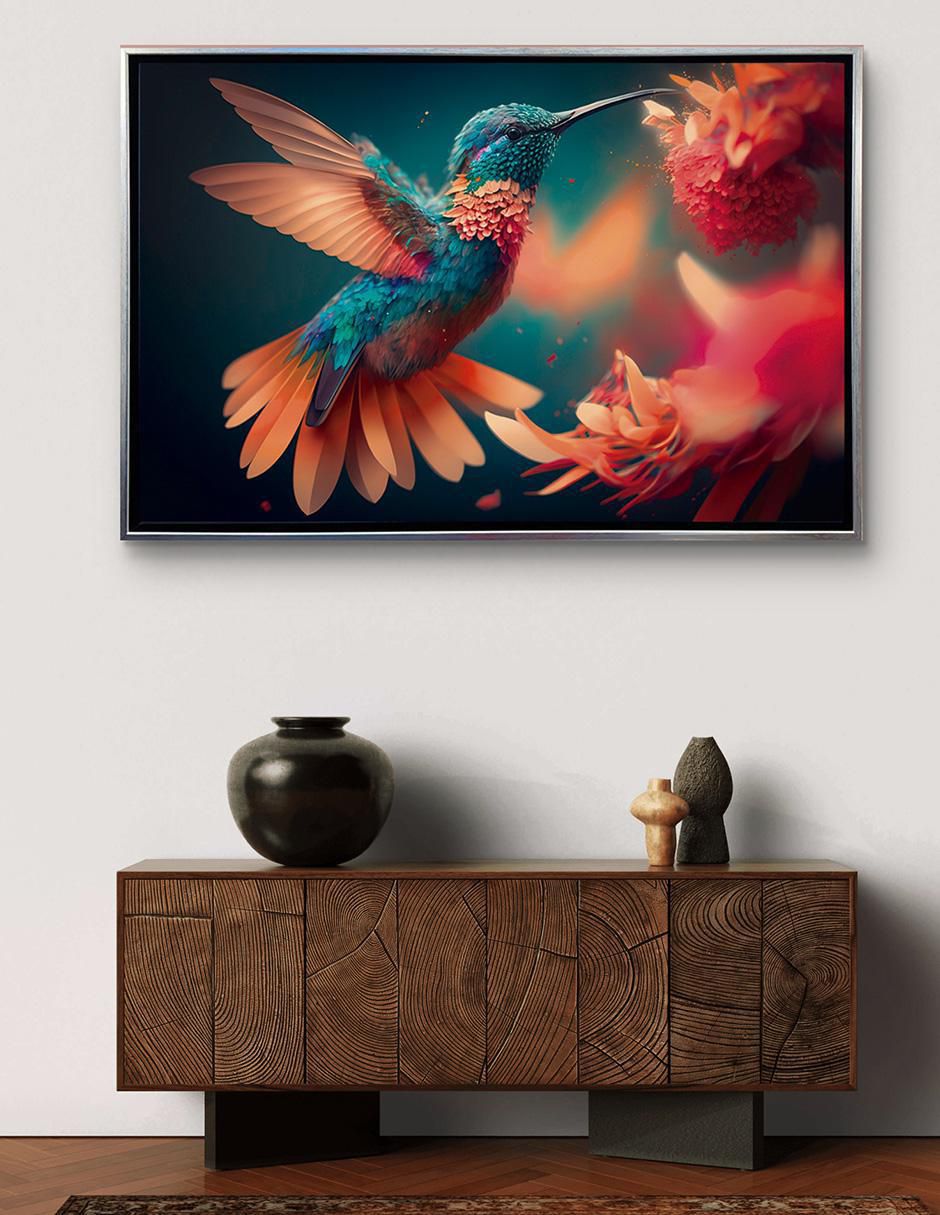 Pintura Colibrí técnica impresión 3