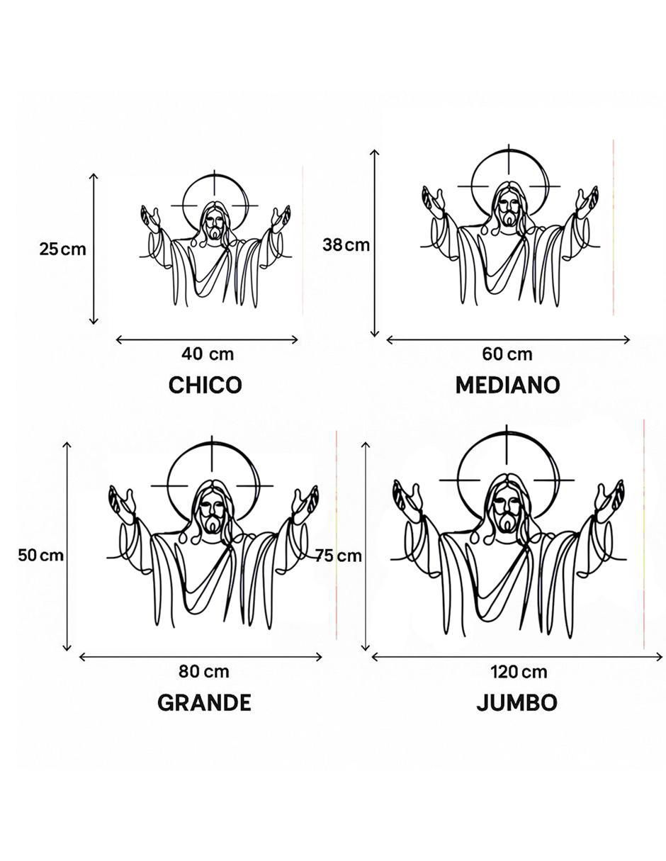 Figura decorativa Jesucristo Religion de metal 3