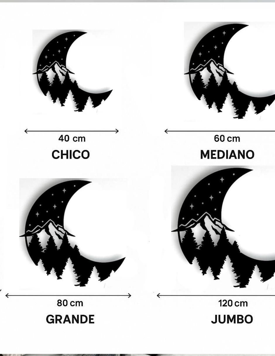 Figura decorativa Luna Naturaleza de metal 3