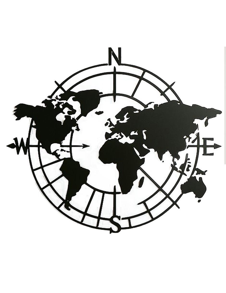 Figura decorativa Mapa mundial Mapa de metal Figura decorativa Mapa mundial Mapa de metal