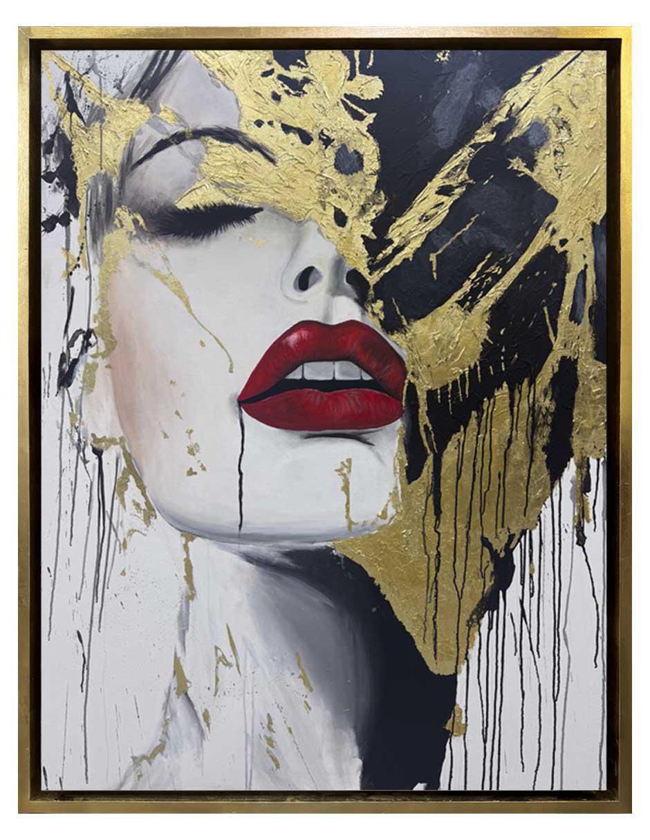 Pintura Red Lips técnica acrílico Rostros Pintura Red Lips técnica acrílico Rostros