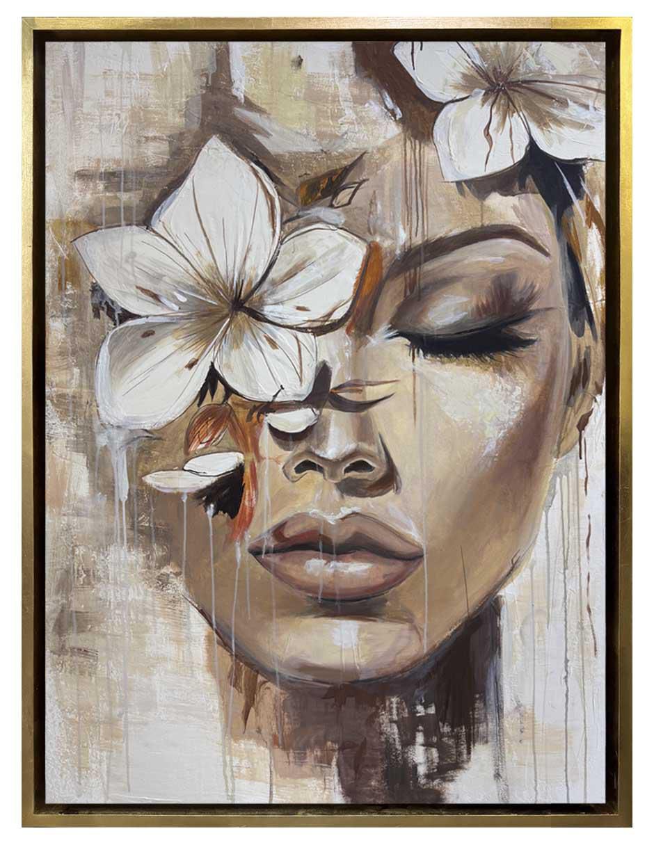 Pintura Calm técnica mixta Flores Pintura Calm técnica mixta Flores