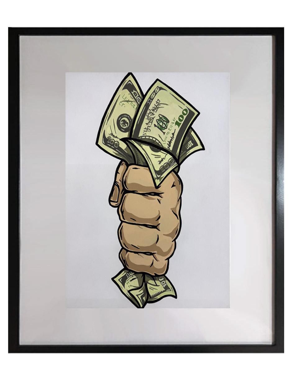 Pintura Money técnica acrílico Pop Pintura Money técnica acrílico Pop