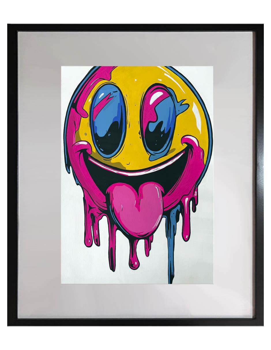 Pintura Happy Happy técnica acrílico Pop Pintura Happy Happy técnica acrílico Pop