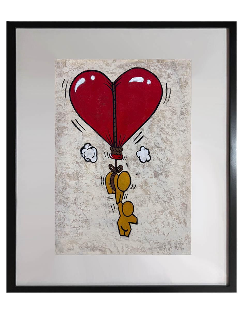 Pintura Igotu técnica acrílico Corazones Pintura Igotu técnica acrílico Corazones