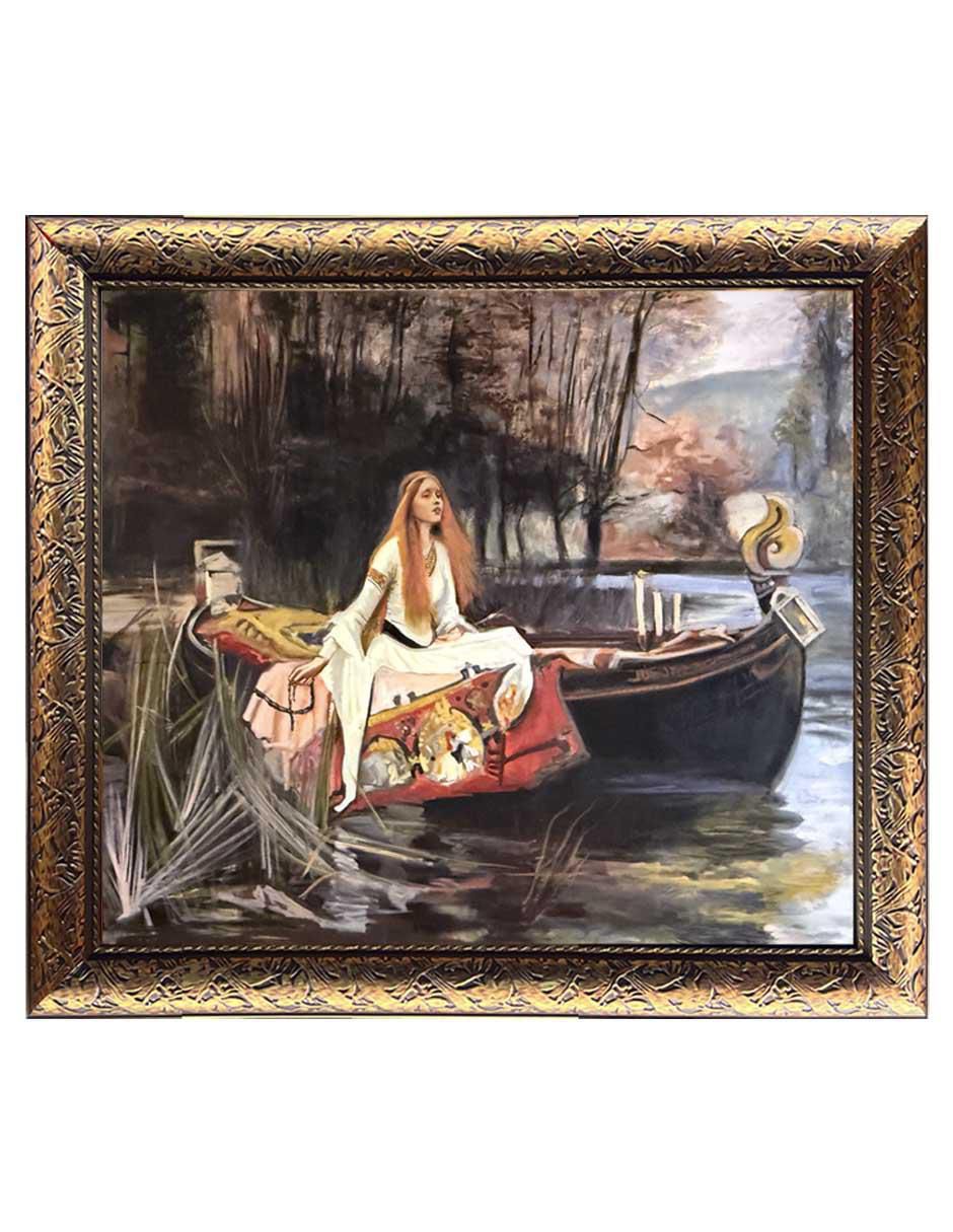 Pintura Lady Shalott técnica óleo Reproducciones